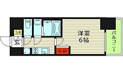 プレサンス九条グランデリーヴ 1Kの間取図画像