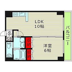 グレイス今里 1LDKの間取図画像