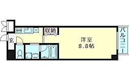 イーストクレセント 1Kの間取図画像