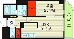 ジョイパーク鶴見 1Kの間取図画像