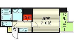 パークヒルズ玉造アジェラート 1Kの間取図画像
