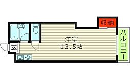 東洋プラザ桜の宮 ワンルームの間取図画像