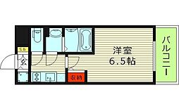 エスリード ザ・イーストレジデンス大阪城 1Kの間取図画像