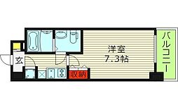 セレニテ京橋クレア 1Kの間取図画像