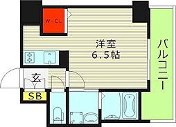 ララプレイスザ・京橋ステラ 1Kの間取図画像