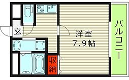 ヴィラナリー太子橋今市 1Kの間取図画像