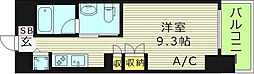 セイワパレス京橋コルティーレ 1Kの間取図画像