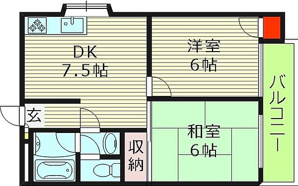 大阪府大阪市城東区放出西３丁目(賃貸マンション2DK・5階・47.00㎡)の写真 その2