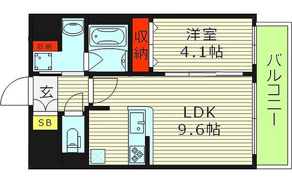 大阪府大阪市東成区玉津２丁目(賃貸マンション1LDK・4階・35.09㎡)の写真 その1