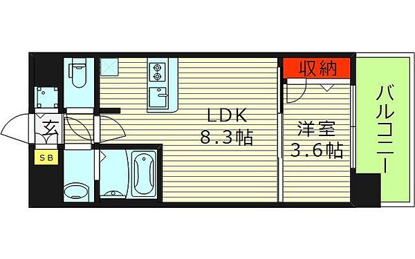 スワンズシティ大阪エスクレア ｜大阪府大阪市東成区大今里南３丁目(賃貸マンション1LDK・2階・29.62㎡)の写真 その2