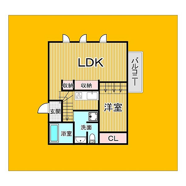 愛知県名古屋市瑞穂区御劔町3丁目(賃貸アパート1R・2階・34.66㎡)の写真 その2