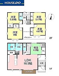 中古戸建  中之条 5LDKの間取り