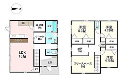 中古戸建  下室賀 3SLDKの間取り