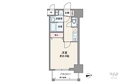 アドバンス難波REVE 1Kの間取図画像