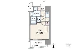 アドバンス難波ラシュレ 1Kの間取図画像