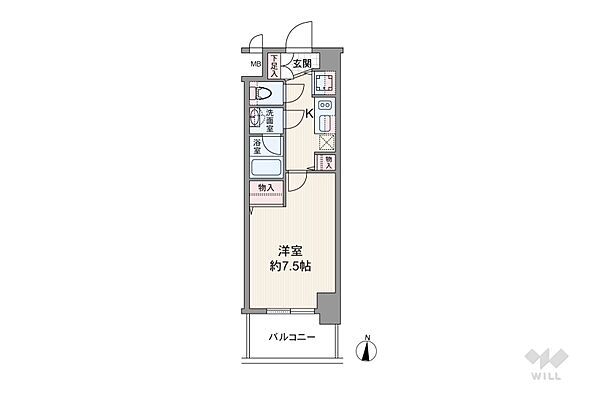 間取り エステムコート南堀江3チュラ 13階/-