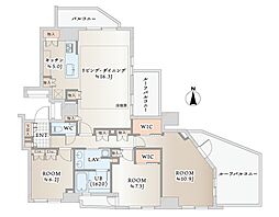 オープンレジデンシア高輪ザ・ハウス 2SLDKの間取図画像
