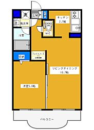 ユーサイド吾妻 1LDKの間取図画像
