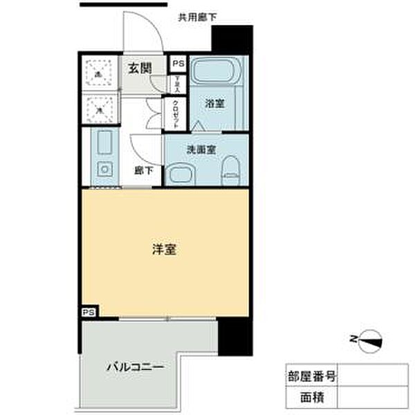 スタジオスクエア住吉 ｜東京都江東区毛利1丁目(賃貸マンション1K・5階・20.05㎡)の写真 その2