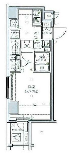 ルクレ墨田緑II 202｜東京都墨田区緑4丁目(賃貸マンション1K・2階・25.23㎡)の写真 その3