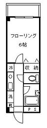 ヒルサイドハル 1Kの間取図画像