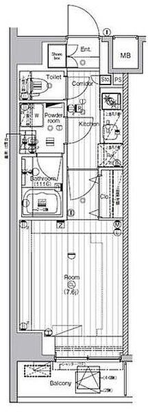 ザ・プレミアムキューブＧ潮見 211｜東京都江東区潮見２丁目(賃貸マンション1K・2階・25.62㎡)の写真 その2