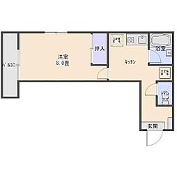 Ijハウス・北 1Kの間取図画像