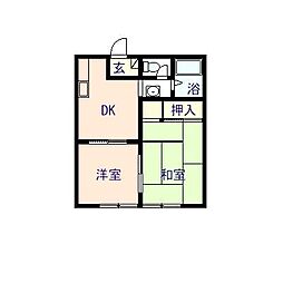 ファミール青山 2DKの間取図画像