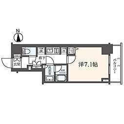 グレーシアフィット羽沢横浜国大 1Kの間取図画像