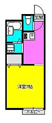コンフォール淵野辺 1Kの間取図画像