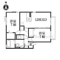 エストコリーヌ　III番館 205 ｜ 大阪府枚方市東香里新町（賃貸アパート2LDK・2階・62.10㎡） その2