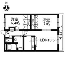 エルシオン 103 ｜ 大阪府枚方市三栗２丁目（賃貸マンション2LDK・1階・61.44㎡） その2