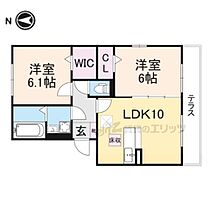 パレット 101 ｜ 大阪府門真市月出町（賃貸アパート2LDK・1階・52.54㎡） その1