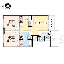 奈良県奈良市敷島町１丁目（賃貸アパート2LDK・1階・54.08㎡） その2