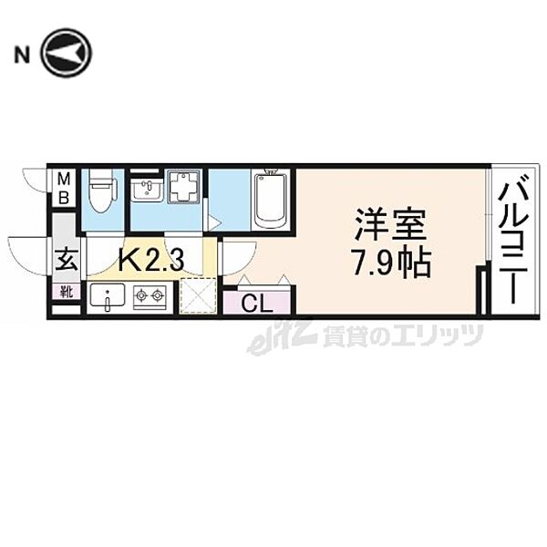 ドリーム錦　走谷 102｜大阪府枚方市走谷２丁目(賃貸アパート1K・1階・26.09㎡)の写真 その2