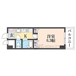 Osaka Metro中央線 高井田駅 徒歩7分の賃貸マンション 7階1Kの間取り