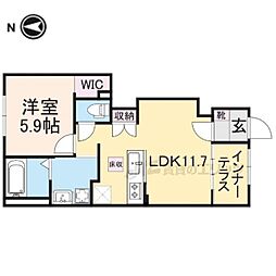 Ｈａｐｐｉｎｅｓｓ　Ｋ 1階1LDKの間取り