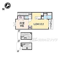 ベルメゾン 305 ｜ 大阪府交野市郡津４丁目（賃貸アパート1LDK・3階・52.99㎡） その2