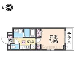 ファイン　レジデンスＭ 1階1Kの間取り
