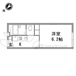 レオパレス池北 1Kの間取図画像