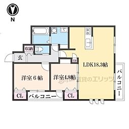 間取図画像 2LDK