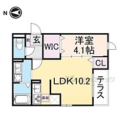 シャルムソレイユ 1LDKの間取図画像