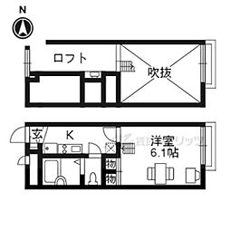 レオパレスweenyflat 1Kの間取図画像