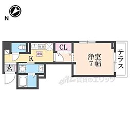 ナイスウェルコウノイケ 1Kの間取図画像