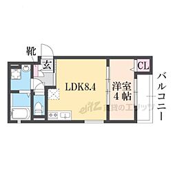 アムールシトラス 1LDKの間取図画像