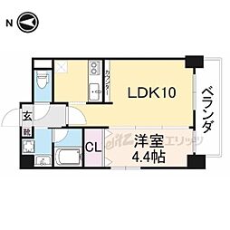 PRESTANCE香里 1LDKの間取図画像