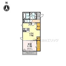 メゾンデュココン 1LDKの間取図画像