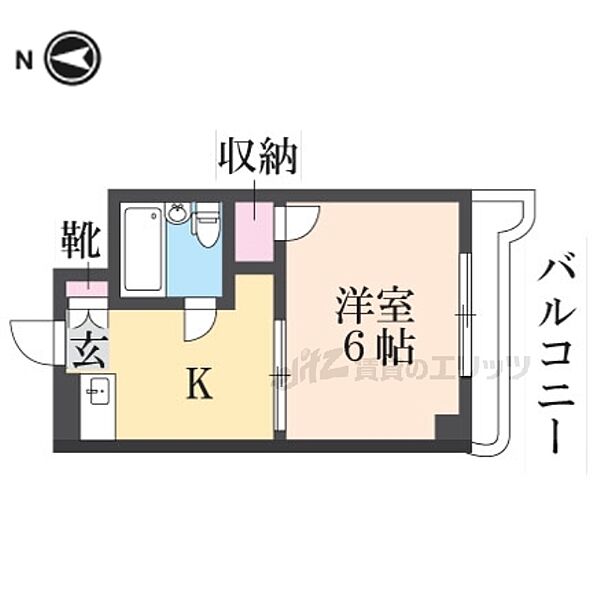 ロータリーマンション香里北之町 406｜大阪府寝屋川市香里北之町(賃貸マンション1K・4階・22.67㎡)の写真 その1