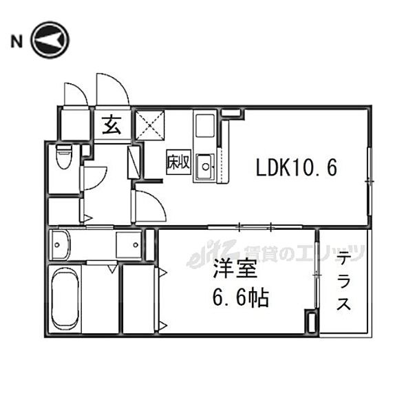 東神田町アパートＥＡＳＴ 106｜大阪府寝屋川市東神田町(賃貸アパート1LDK・1階・42.00㎡)の写真 その2