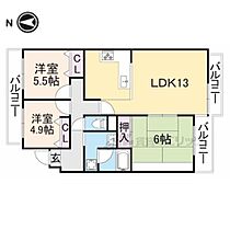 奈良県奈良市富雄元町１丁目（賃貸マンション3LDK・2階・68.63㎡） その2